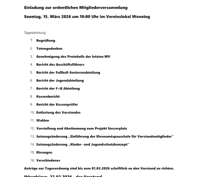 Mitgliederversammelung 2026